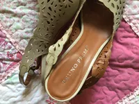 Bruno Premi Damen Sandaletten Gr. 40 Beige Elegant Laser-Cut Plateau High Heels 4