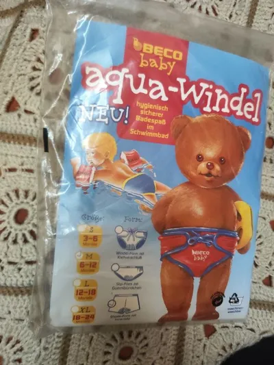 BECO Baby Aqua-Windel Schwimmwindel Gr. M 6-12 Monate Rot NEU