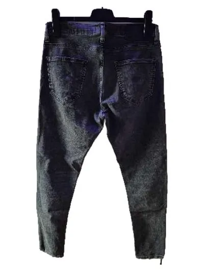 Zara Man Jeans Slim Fit Herren Gr. 32/48 Grau Used Look Stretch