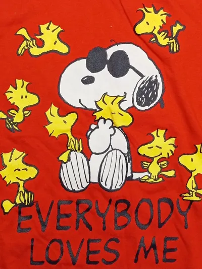 Peanuts Snoopy T-Shirt Kinder Kurzarm Baumwolle Rot Gr. 92