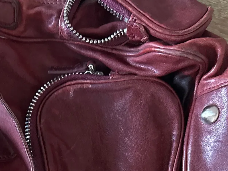 Liebeskind Berlin Ledertasche Henkeltasche Bordeaux Rot Damen 35x23cm 4