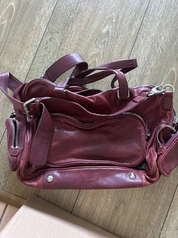 Liebeskind Berlin Ledertasche Henkeltasche Bordeaux Rot Damen 35x23cm 6