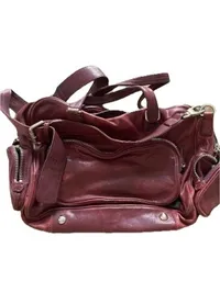 Liebeskind Berlin Ledertasche Henkeltasche Bordeaux Rot Damen 35x23cm 7