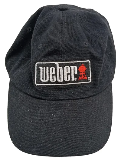 Weber Basecap Kappe Schwarz Baumwolle Logo Grill BBQ Herren Größe: uni