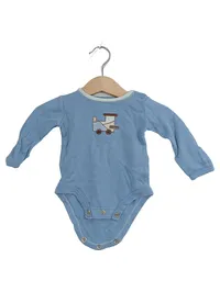 Carter's Baby Body Langarm Gr. 50/56 Blau mit Zug Applikation 1