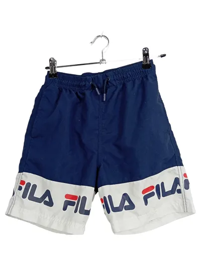 FILA Badeshorts Kinder Jungen Gr. 152 Blau Weiß Logo Schwimmhose