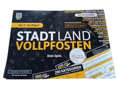 Stadt Land Vollpfosten Do it Yourself Denkriesen 200 Kategorien ab 9 Jahre