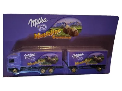 Albedo LKW mit Anhänger Modellauto Lila 20 cm Sammlerstück