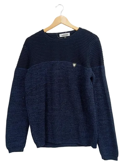 Carisma Herren Strickpullover Blau Gr. M Casual