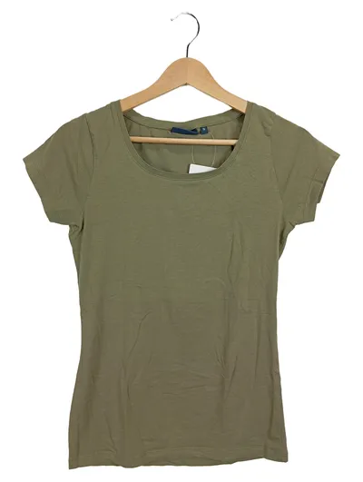 BROADWAY COLLECTION Damen T-Shirt Basic Oliv Gr. 36/S Kurzarm