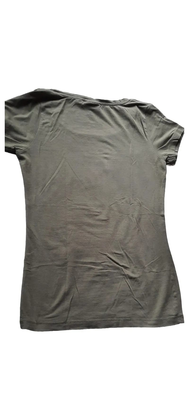 BROADWAY COLLECTION Damen T-Shirt Basic Oliv Gr. 36/S Kurzarm 2