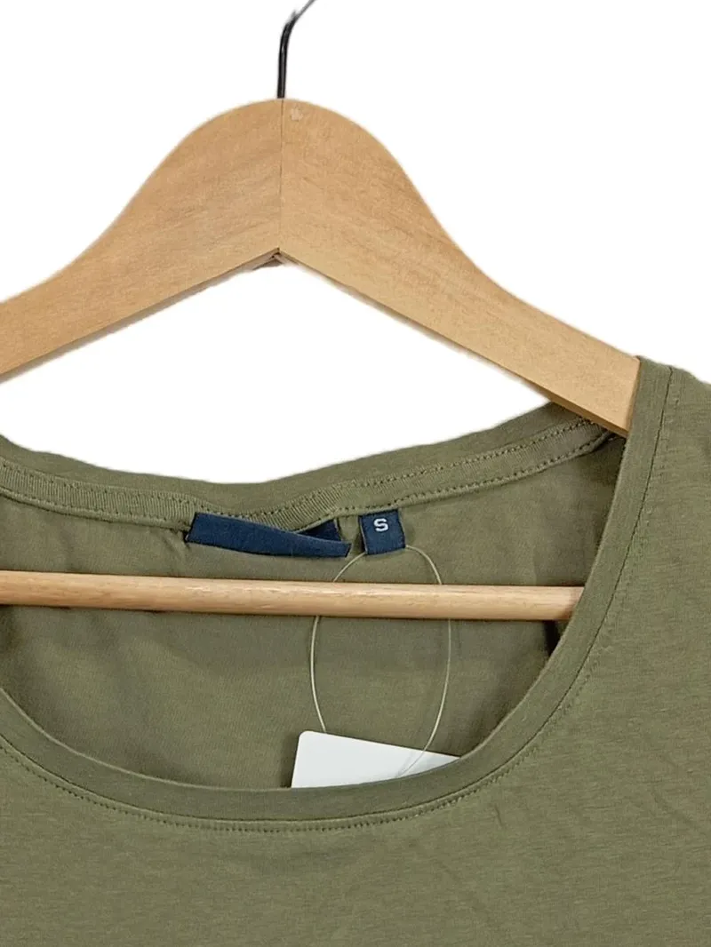 BROADWAY COLLECTION Damen T-Shirt Basic Oliv Gr. 36/S Kurzarm 3