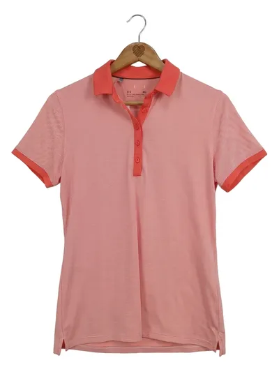 Under Armour Damen Poloshirt gestreift Orange Gr. 38/M Sport