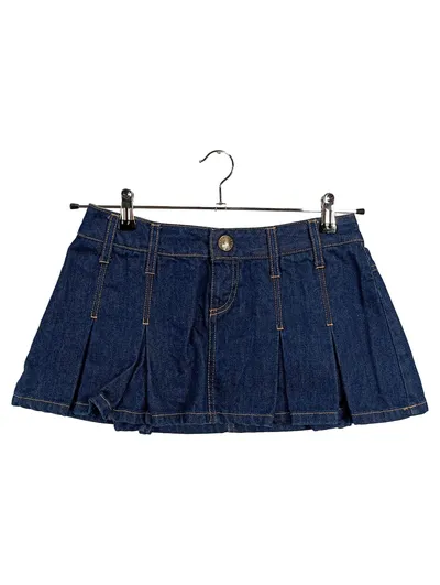 Replay Damen Jeansrock Minirock Faltenrock Blau W27 Gr. 36/S Denim