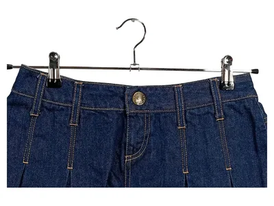 Replay Damen Jeansrock Minirock Faltenrock Blau W27 Gr. 36/S Denim