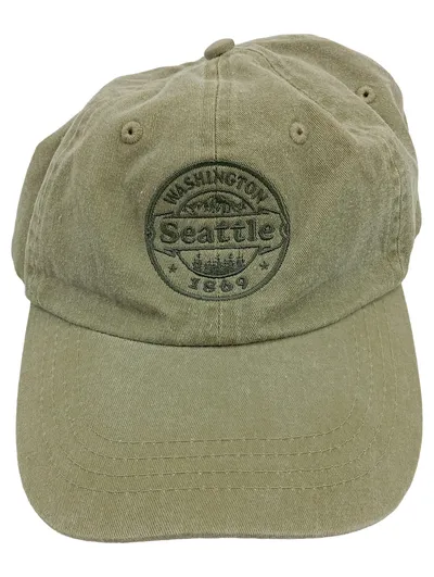 Port & Company Cap Herren Seattle Washington Oliv UNI Casual