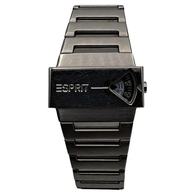 Esprit Herren Armbanduhr Retro Edelstahl Grau Casual 4cm Zifferblatt
