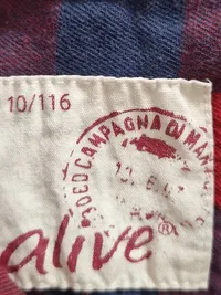 Alive Karohemd Jungen Gr. 110/116 Flanellhemd Rot Blau Baumwolle 5