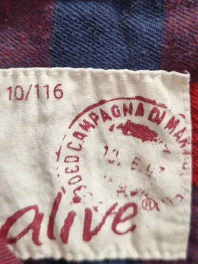 Alive Karohemd Jungen Gr. 110/116 Flanellhemd Rot Blau Baumwolle 5