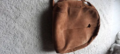 LOBERON Wildleder Umhängetasche Braun Casual 33x38 cm Damen Schultertasche