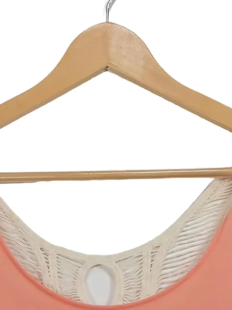 Even & Odd Damen Top Orange Häkelei Detail Gr. 36/S Casual 3