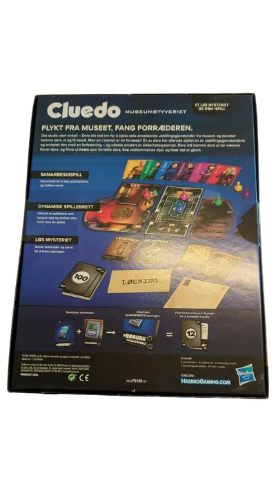 Hasbro Cluedo Museumstyveriet Norwegisch Escape Spiel Brettspiel ab 10 Jahre