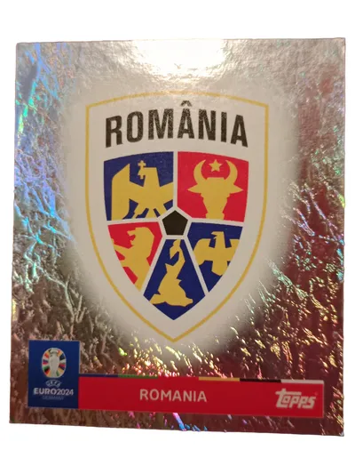 Topps UEFA EURO 2024 Sammelkarte Wappen Rumänien Foil Mehrfarbig