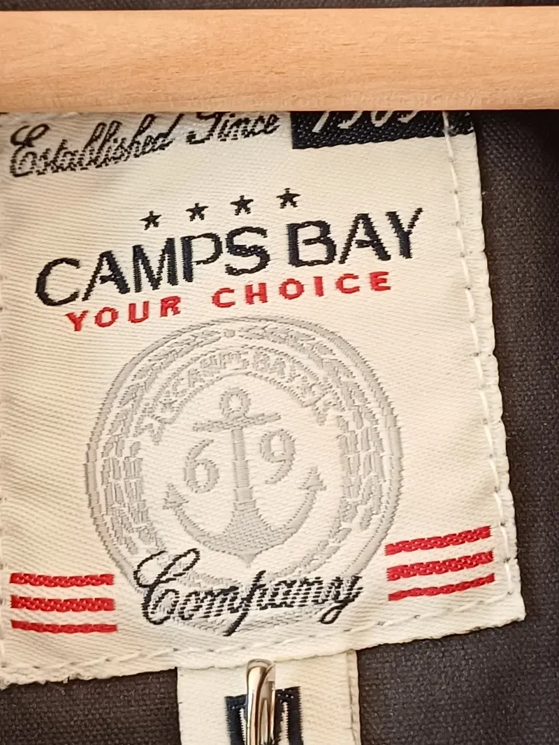 CAMPS BAY Damen Trenchcoat Kapuze Grau Gr. 38 M Baumwolle Polyamid 4