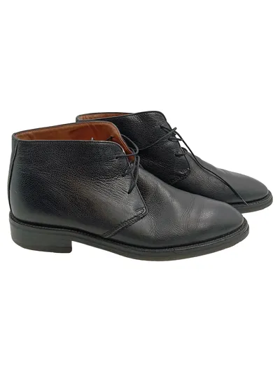 Florsheim Herren Stiefel Leder Schnürstiefel Gr. 44 Klassisch Schwarz