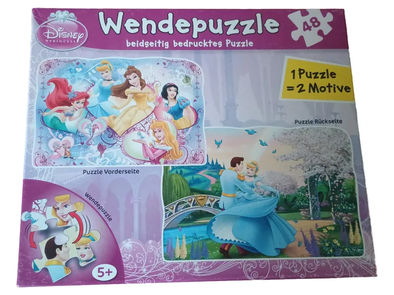 Disney Princess Wendepuzzle 48 Teile beidseitig bedruckt ab 5 Jahre 1