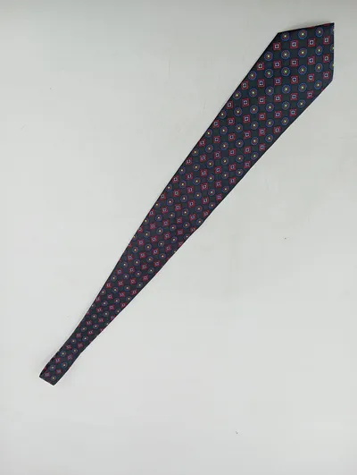 CANDA Herren Krawatte Seide Business Mehrfarbig Geometrisch gemustert 143cm