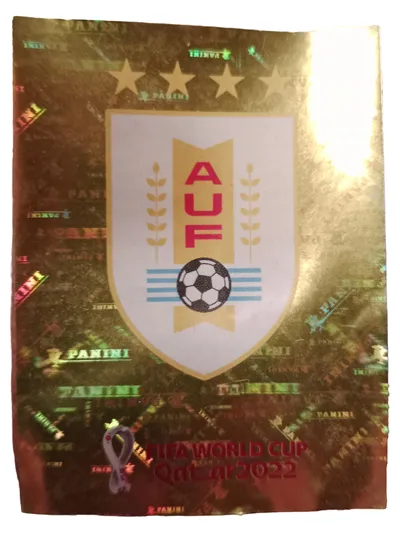 Panini FIFA World Cup 2022 Sticker URU 2 Uruguay Wappen Gold Fanartikel