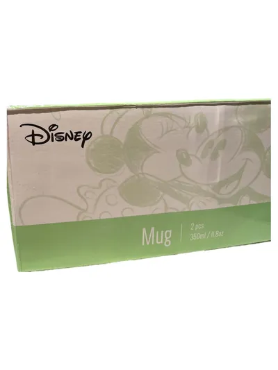 Disney Tassen Set 2 Stück Mickey Minnie Maus Keramik 350ml Weiß