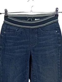 CAMBIO Damen Jeans Slim Fit Hose Blau Gr. W24 L30 Rippstrick Casual 3