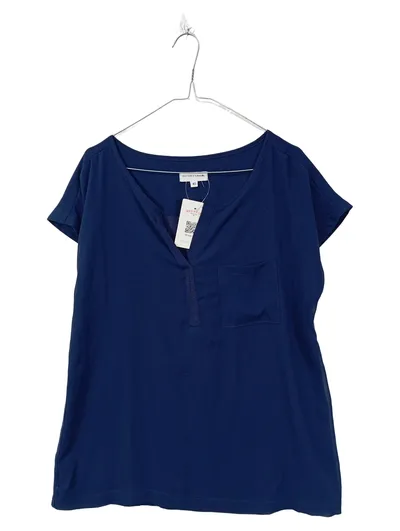 THIS FILM'S A MUST Damen T-Shirt Bluse Gr. 40 Blau Polyester Casual
