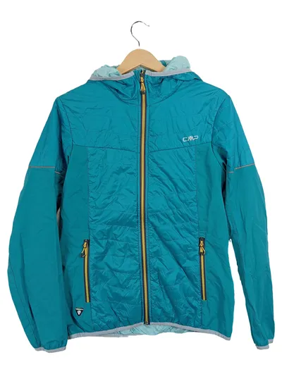 CMP Steppjacke Kinder Mädchen Gr. 146 Türkis Outdoor Kapuze gesteppt