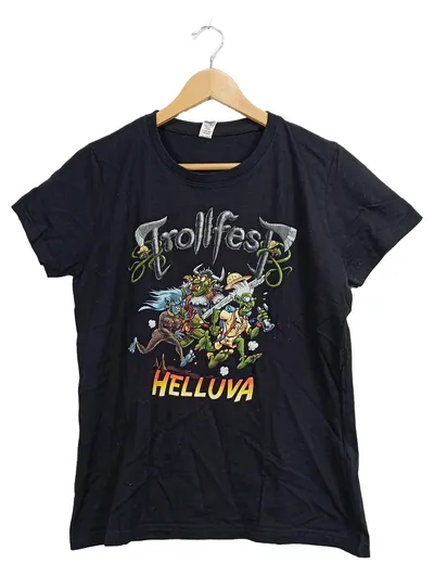 SOL'S Damen T-Shirt Trollfest Helluva Fanshirt Band Merch Schwarz Gr. XL