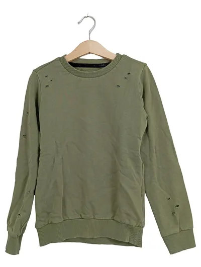 Cars Jeans Pullover Kinder Gr. 128 (8 Jahre) Grün Casual Lochmuster