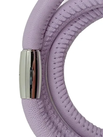 Endless Damen Leder Armband Lila mit Kleeblatt Anhänger 57cm