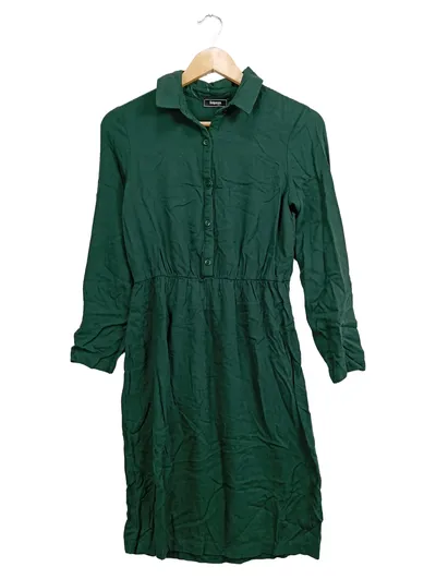 Sinéquanone Blusenkleid Damen Gr. 38;M Grün Langarm Casual