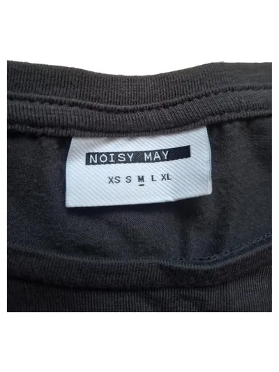 Noisy May Damen T-Shirt Grau Gr. 38/M Casual Kurzarm