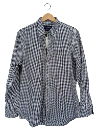 Charles Tyrwhitt Herren Business Hemd kariert Gr. M Langarm Blau