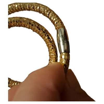 Endless Jewelry Damen Wickelarmband Gold Perlenanhänger Magnetverschluss
