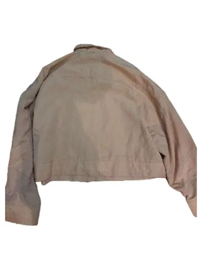 Nike Damen Trainingsjacke Cropped Beige Gr. S Sportjacke