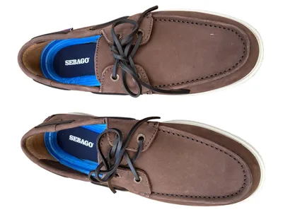 Sebago Herren Bootsschuhe Schnürschuhe Gr. 43.5 Braun Maritim