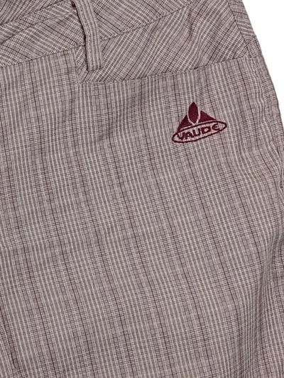VAUDE Damen Radhose Shorts Outdoor Beige Kariert Gr. 40/M