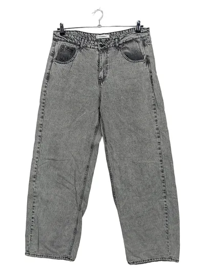 Co'couture Damen Wide Fit Jeans Grau XL W33 Baumwolle Casual