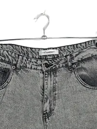 Co'couture Damen Wide Fit Jeans Grau XL W33 Baumwolle Casual 2