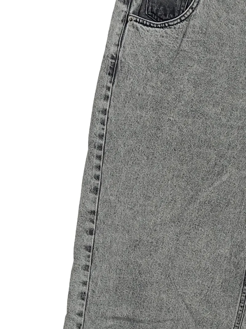 Co'couture Damen Wide Fit Jeans Grau XL W33 Baumwolle Casual 4