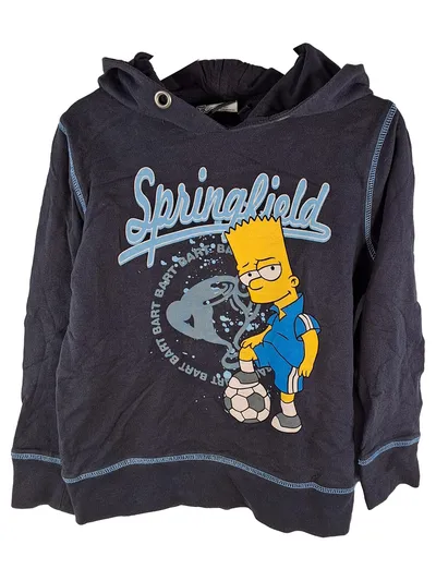 The Simpsons Kapuzenpullover Kinder Gr. 146 Blau Logo Print Streetwear